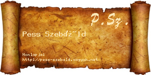 Pess Szebáld névjegykártya